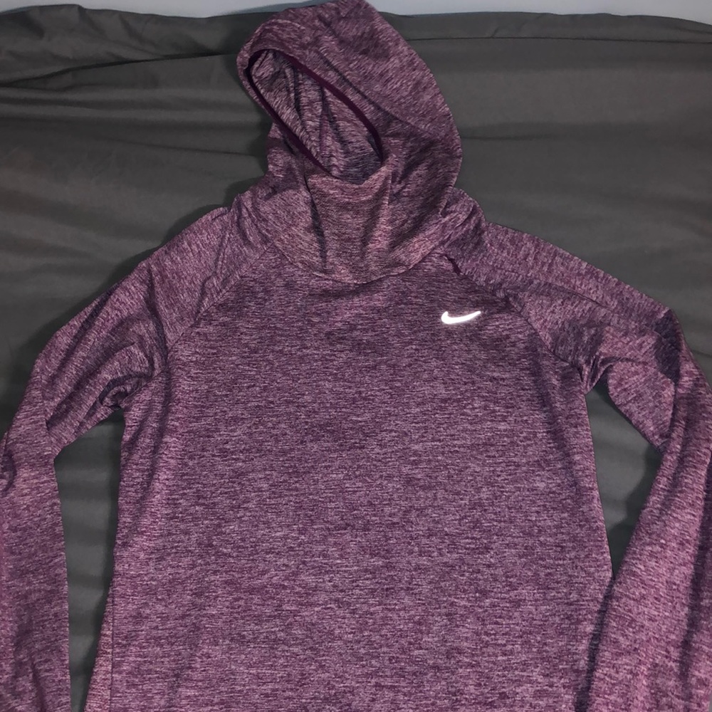 NIKE dri-fit hooded purple shirt/pullover